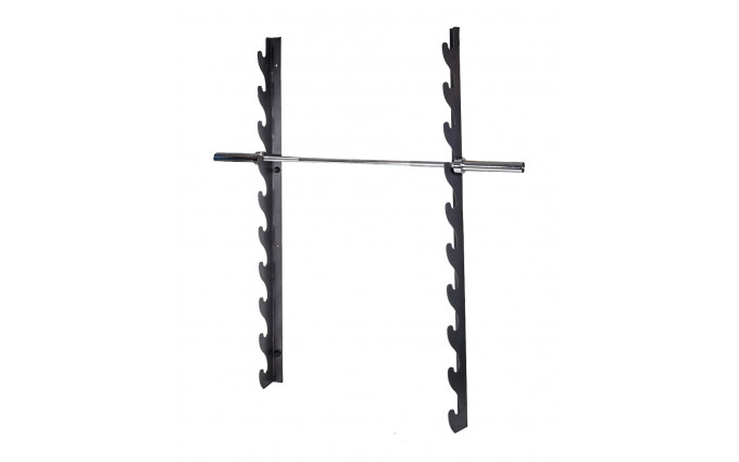 Держатель для 10 олимпийских грифов настенный горизонтальный sport-pro Держатель для 10 олимпийских грифов настенный горизонтальный sport-pro