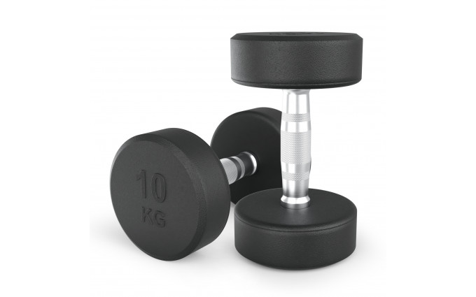 Гантель UNIX Fit PRO круглая обрезиненная 10 кг, 2 шт.